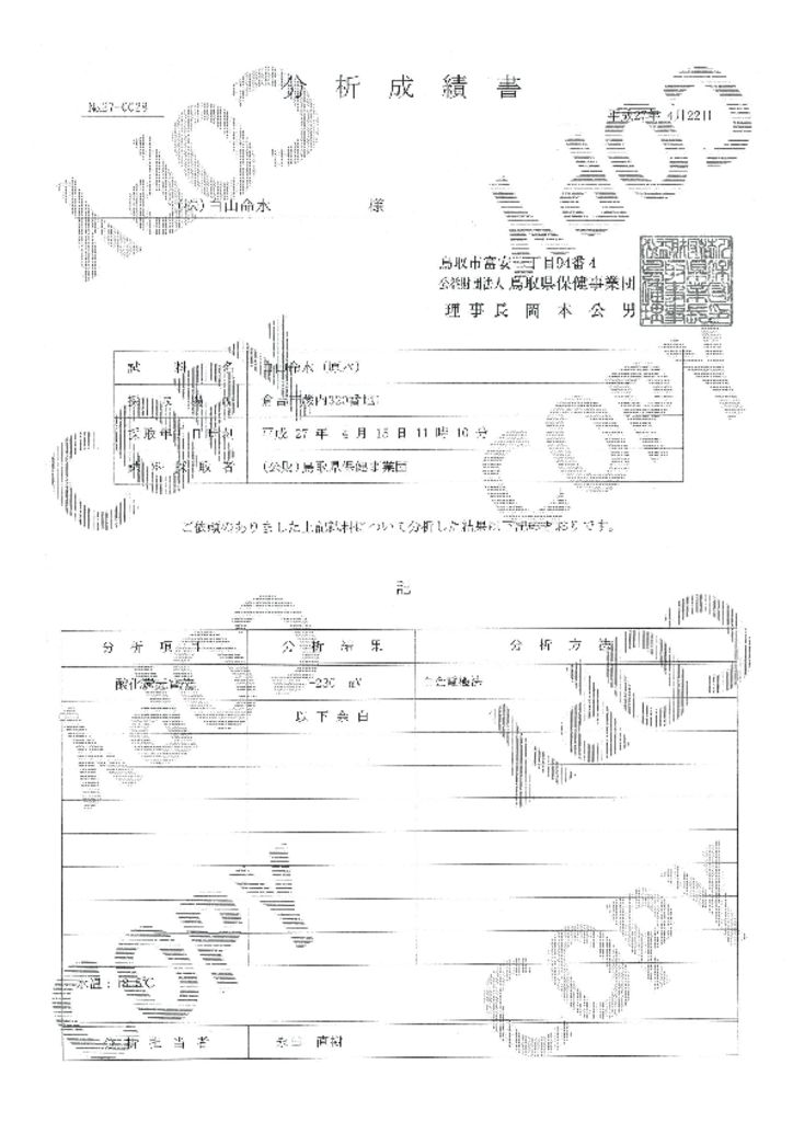 thumbnail of 酸化還元電位分析成績書平成27年4月22日