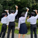 取材に来られた、倉吉東中の生徒さん